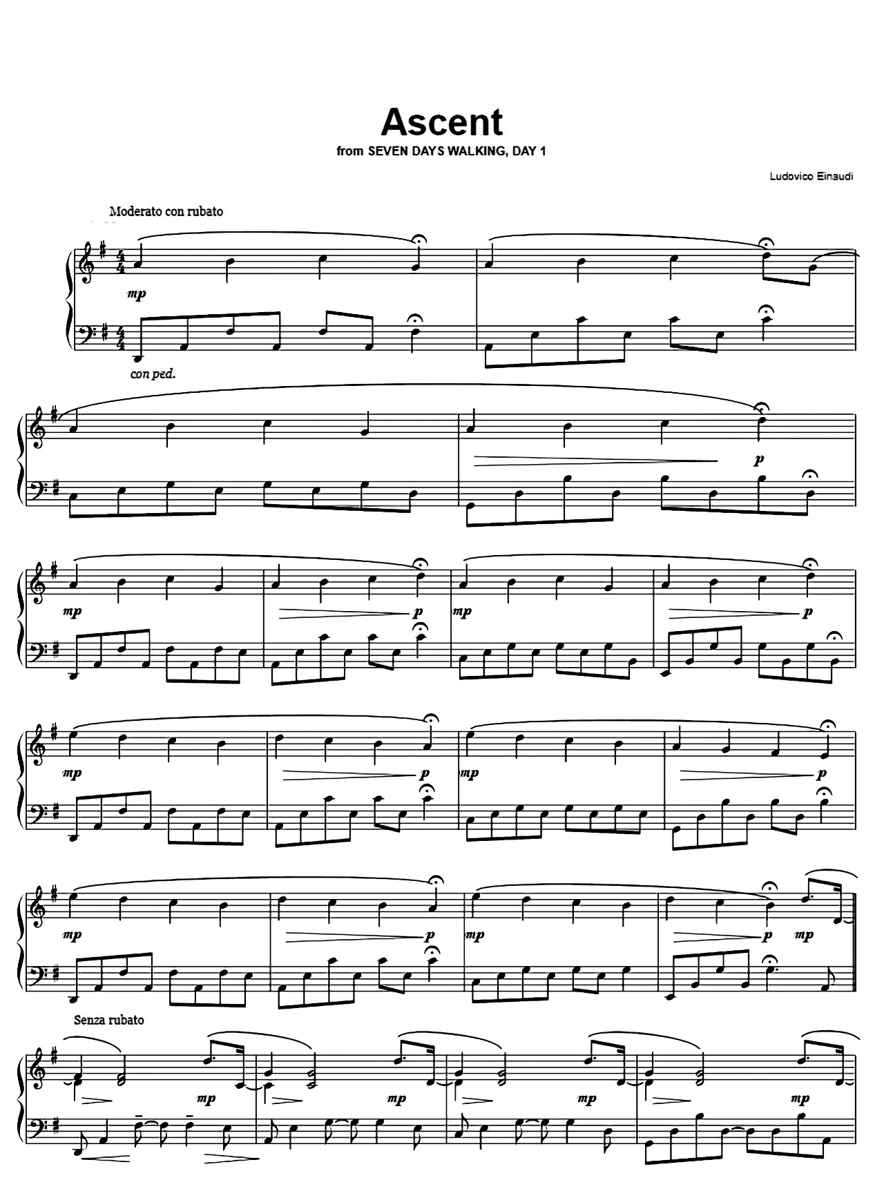 Ascent (from Seven Days Walking sheet music